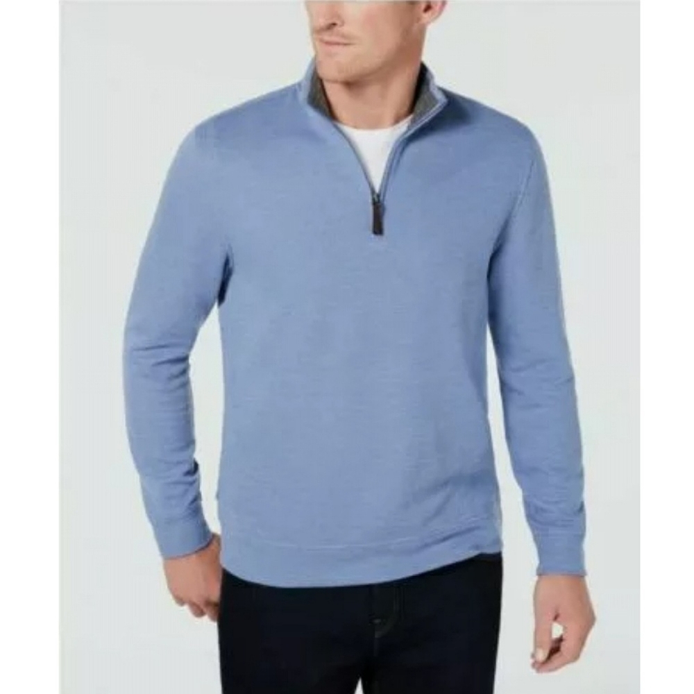 Men's Tasso Elba Long Sleeve 1/4 Zip Sweater | L